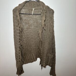 Free People Shaggy Knit Cardigan Size Small